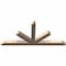 Ekena Millwork Saratoga Smooth Timber Gable Bracket, Douglas Fir, 96"W x 44"H x 5 1/2"D x 5 1/2"F, 11/12 Pitch GBW096X44X0606SAR00SDF - alternate 2